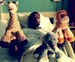 50 Cent tweets pictures from a hospital bed, reportedly prepares for surgery biography