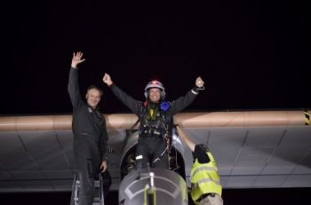 First solar energy plane Solar Impulse safely landed in Morocco after 19-hour flight