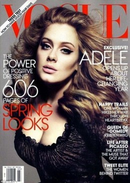 Grammy awarded singer Adele lands on Vogue\'s cover, March issue