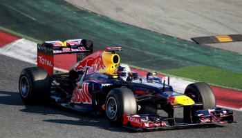 Red Bull driver Sebastian Vettel named his car Abbey for this season