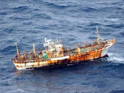 Japanese tsunami wreck found floating on the British Columbia\'s coast Haida Gwaii